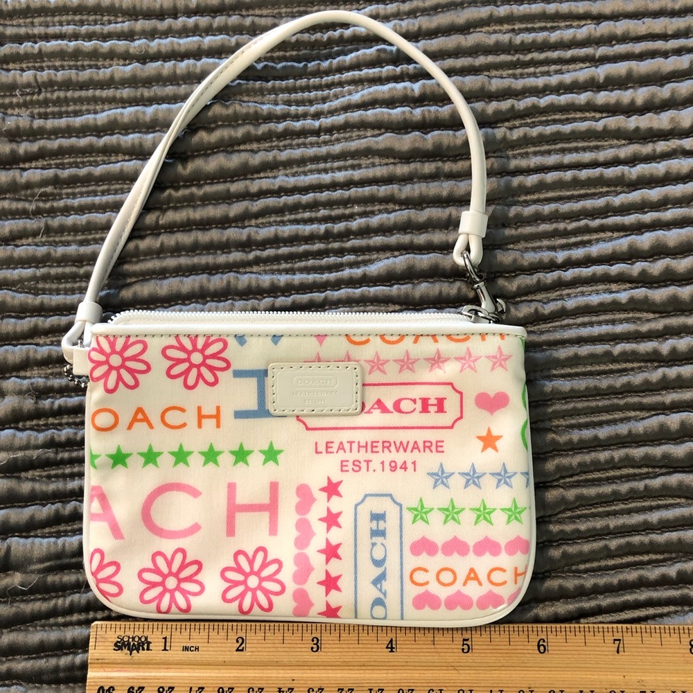 Leather coach wristlet